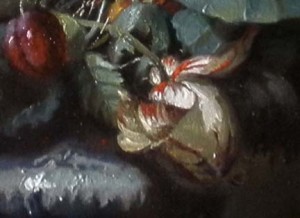 detail of texture of oil paint