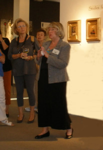 Margret short speaking at art gallery