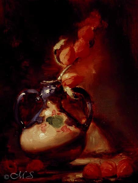 Jar with Chinese Lanterns 12x9 Copyright Margret E. Short