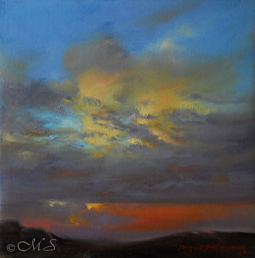 Big Sky Country  12x12 inches, Oil on Linen © Margret E. Short, OPA, AWAM