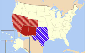 map of the United States and native American lands