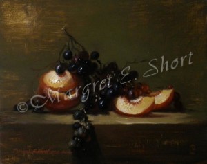 oil painting in traditional still life style by Margret short