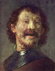 painting of The laughing man by Rembrandt