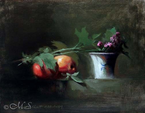 Finished still life oil painting by Margret Short